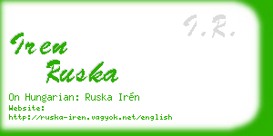 iren ruska business card